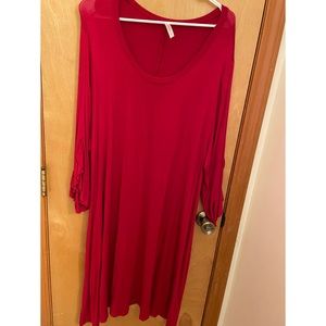 Watermelon Women’s Long Sleeve Red Dress 3XL